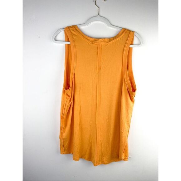 NWT Free People Moon Dancer Tank Top In Carrot Ginger Relaxed Fit V-Neck Size M - Picture 6 of 10